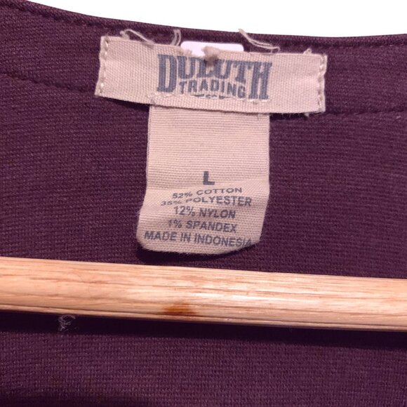 Duluth Trading Women's Ponte Pro Tunic Purple Top Size L Classic Capsule Fall - Picture 2 of 9